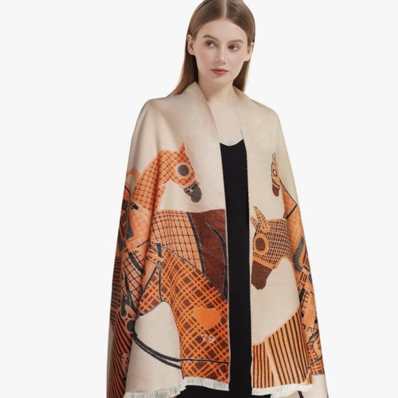 Anthropologie Accessories - Anthro Kerri Horse Poncho Scarf